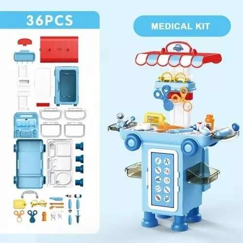 Set De Doctor 2 En 1  En Bus Valija 36 Pcs  Mini Puesto 1