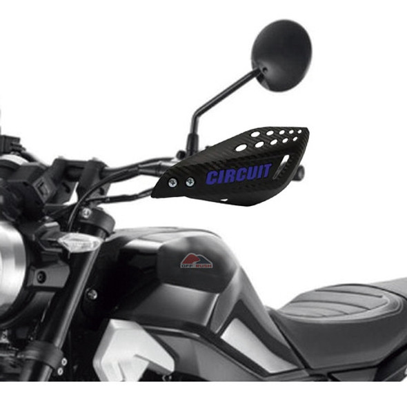 Protetor De Mão Circuit Vector Carbono E Azul Fazer 150 1