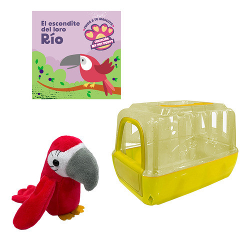 Adopta Tu Mascota X 2 Peluches Con Valija Ardilla Y Loro 1