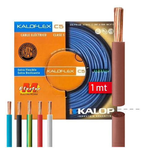 Cable Unipolar Marrón 25mm Metro Cat 5 Kalop Electro Medina 0