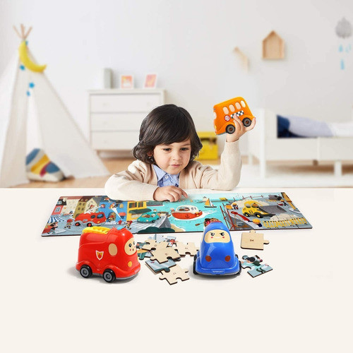 Rompecabezas Policía Con Vehículo Puzzle 24 Pzas Top Bright 1