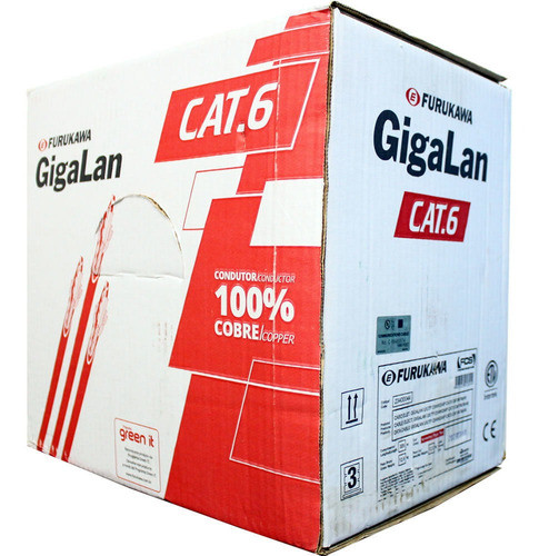 Cable Utp Furukawa Cat 6 Interior 100% Cobre 305 Metros 1