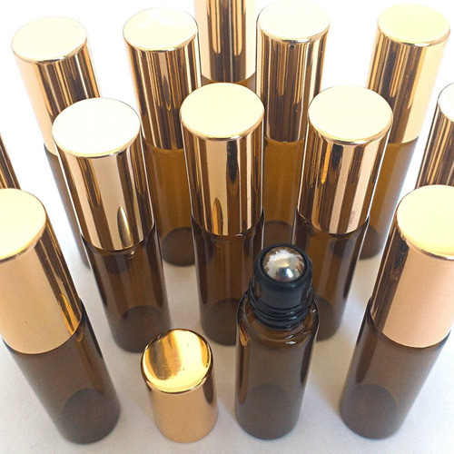 Kit 10 Frascos 5ml Esfera Em Metal Oleo Essencial Rollon 1