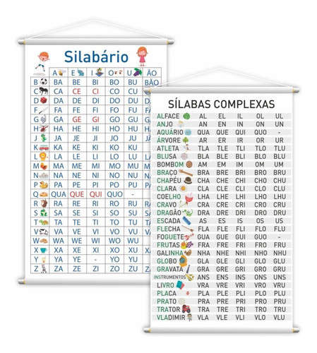 Kit 2 Banners - Silabário Simples + Silabário Complexo 0
