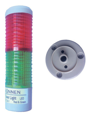 Semáforo Led Baliza Torre Luminosa 2 Colores 24 Vdc Con Base 0
