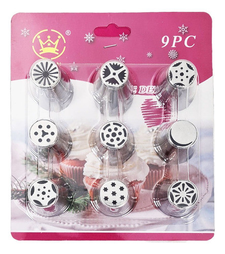 Juego Set X 9 Picos Rusos Reposteros Pasteleros 0