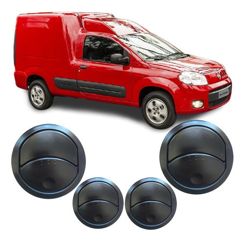Kit Difusor Ar Fiorino 2010 2011 2012 13 14 2015 2016 Preto 0