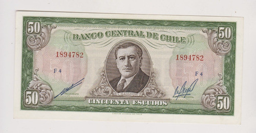 Billete Chile 50 Escudos Año 1962/75 Sin Circular 0