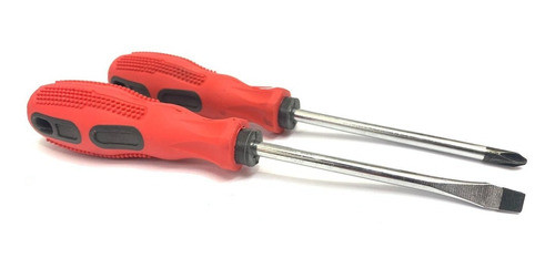 Juego 2 Destornillador Plano Phillips Mango Goma P/iman Kaos 0