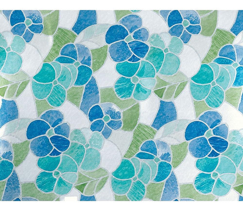 Vidrio Estampado Azul Y Verde De Brewester Home Fashions 0