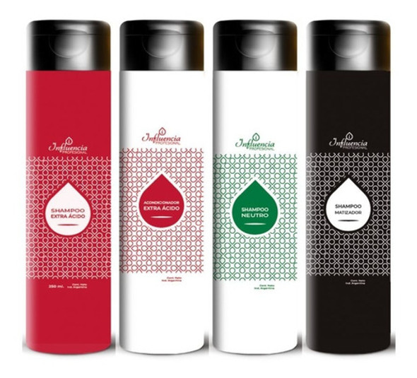Kit Influencia Shamp Neutro+e.acido+matizador +acond.e.acido 0