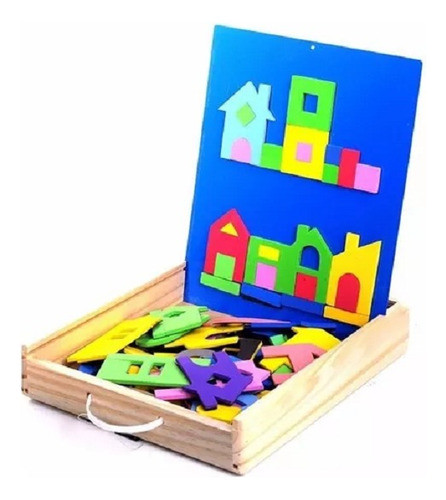 Imantados Casitas Caja De Madera - Clap 0