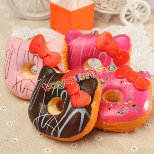 2pcs Jumbo Hola Gatito Rojo Arco Blando Celular Kawaii Encan 1