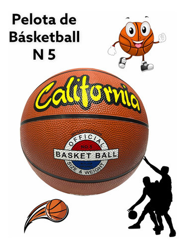 Pelota De Basketball N5 California Ultra Resistente Calidad! 1