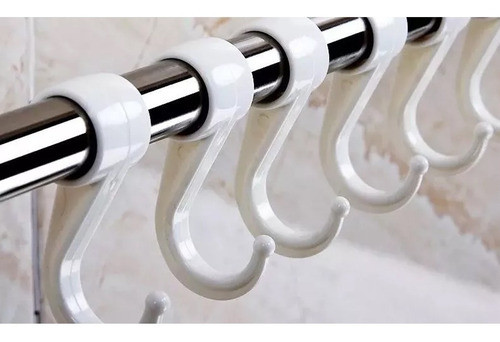 Suporte 10 Ganchos Cabides Ventosa Porta Toalha E Roupas Com 1