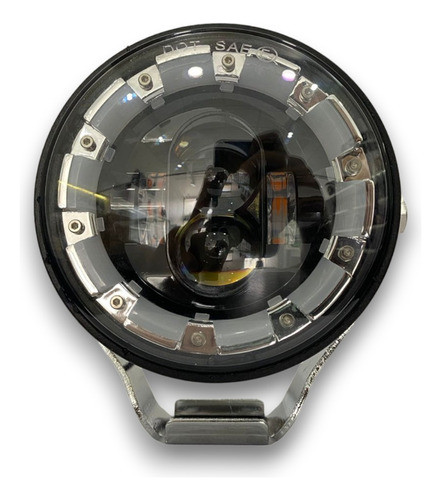 Faro Led Moto Utv 4x4 Lupa Y Ojo Angel Blanco Ambar 9cm 40w 1