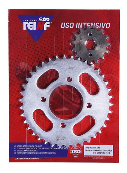 Kit Corona Piñon Reinf Motomel Cg 150 S2 Reinf Acero 1023 C 0