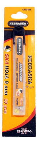 Hoja Cutter Sk4 Nebraska Necu09h 9mm 0,4mm Espesor 0