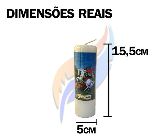 Velas 7 Dias Branca São Jorge Kit 10 Unidades 1