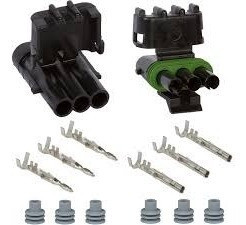 Conector Estanco Weather Pack 3 Vias (5 Conjuntos Completos) 1