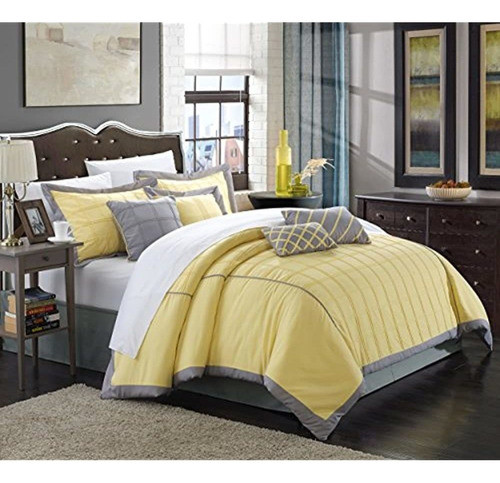 Chic Home Juego De Edredón De 8 Piezas Rhodes Pintuck Color 0