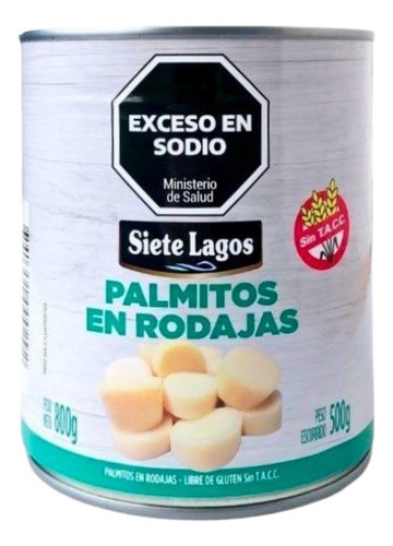 Palmitos En Rodajas Siete Lagos 800 Gr 0