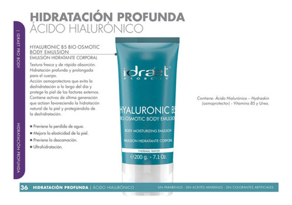 Kit Corporal Hidratante Humectante Acido Hialuronico Idraet 1