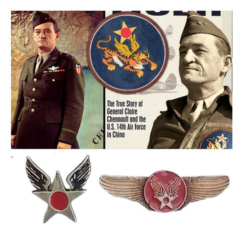 Set 2 Insigneas Usa Ww2 Tigres Voladores Curtis P40 1