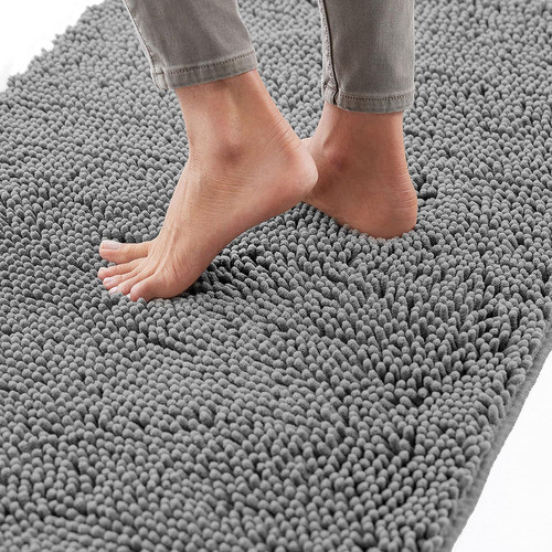 Alfombra De Baño Gruesa Suave Absorbente Microfibra 61x43 Cm 1