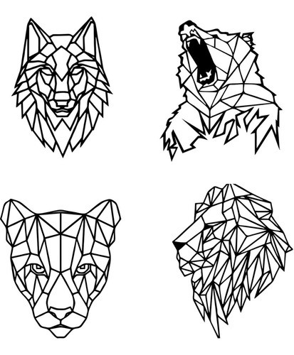 Vectores Corte Laser - 80 Figuras Animales Geometricos 1