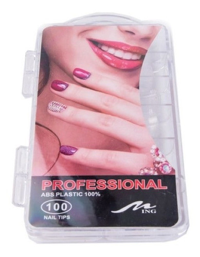 Tips Cristal Largos Con Sonrisa Y Escalon  X100 0