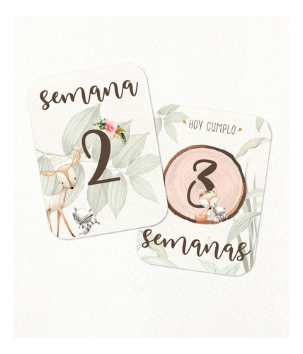 Tarjetas Cumple Mes Bebé - Regalo Nacimiento 1