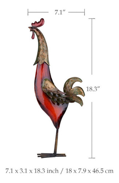 Tooarts Metal Escultura Galo De Ferro Multicolor Home 1 Tooarts Metal Escultura Galo De Ferro Multicolor Home 1