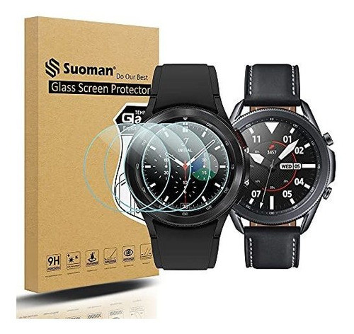 4 Vidrios Templados Para Samsung Galaxy Watch 4 Classic 46mm 0