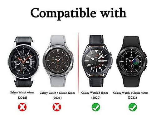 4 Vidrios Templados Para Samsung Galaxy Watch 4 Classic 46mm 1