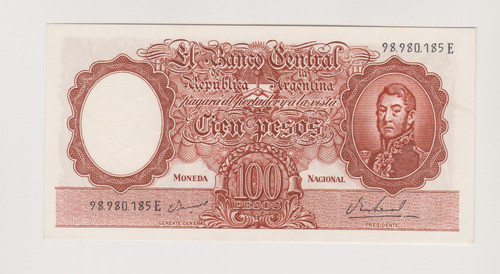 Billete Argentina 100 $ Bottero 2080 Año 1967 Sin Circular 0