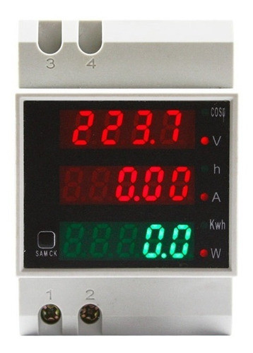 Medidor De Consumo Electrico Kw/h R,din Gralf Vaw-h Cos, Fi 1