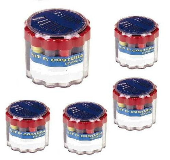 Kit Costura Com 24 Peças Agulha Dedal Linha - 10 Kits 0