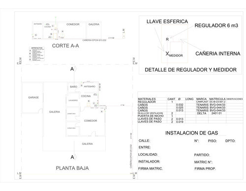 Planos De Gas(autocad) 1