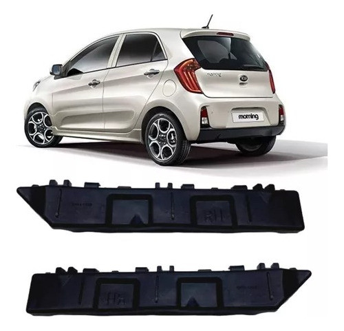 Par Guia Parachoque Kia Picanto 2012 14 15 16 2018 Traseiro 0