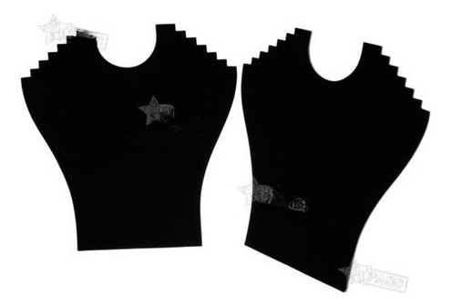 Nivel 2 X 6 Negro Acudieron Cadena Joyería Collar Tienda Sop 0