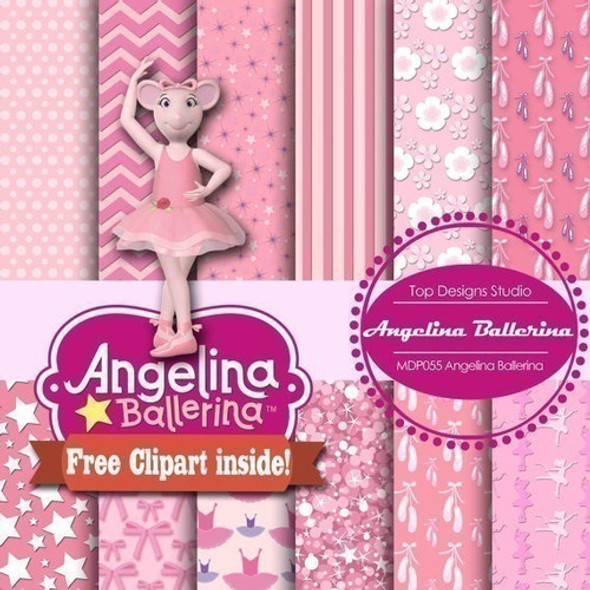 Kit Imprimible Fondos Clipart - Angelina Bailarina 1