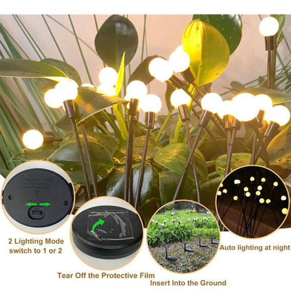 Luces Solares Para Jardín Fxk - Paquete De 2 Luces Solares P 1