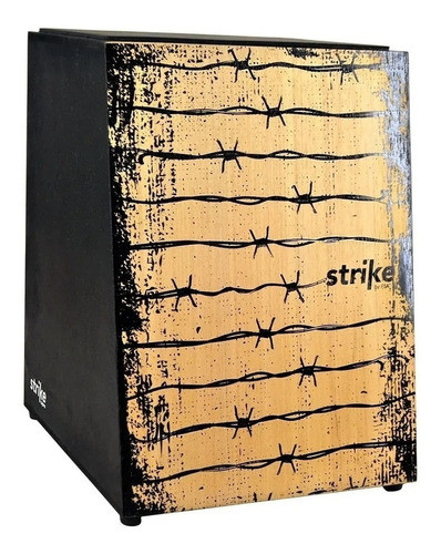 Cajon Peruano Acustico Fsa Strike Con Dibujos Alambre 1