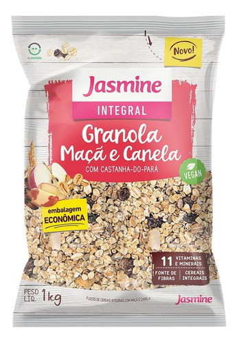 Granola Integral Maça E Canela Jasmine - 1000g 0