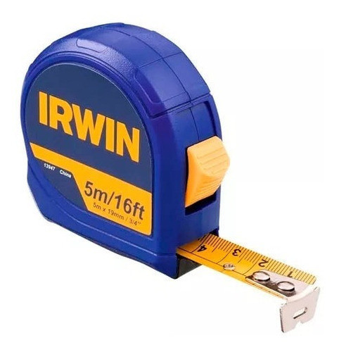 Trena Pedreiro Reforçada Fita De Aço Com Trava 5m Irwin 0