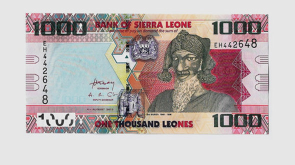 Fk Billete Sierra Leona 1000 Leones 2013 P 30b Sin Circular. 0 Fk Billete Sierra Leona 1000 Leones 2013 P 30b Sin Circular. 0