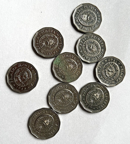 Lote 9 Monedas 25 Pesos Rep. Argentina 1965 A 67 0