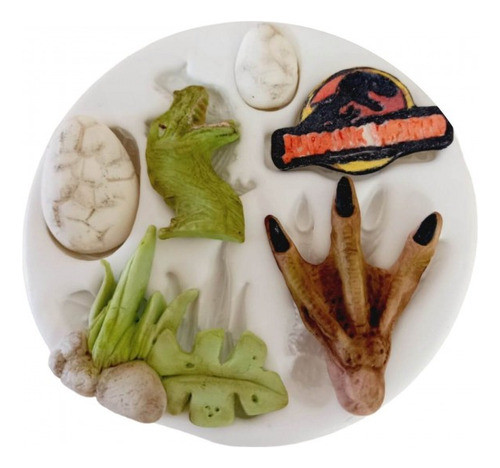 Molde De Silicone Itens Do Jurassic Park (dinossauros) 0