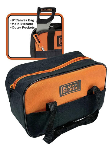 Black + Decker Junior Tool Bag 13 Piece Set - Incluye Martil 1